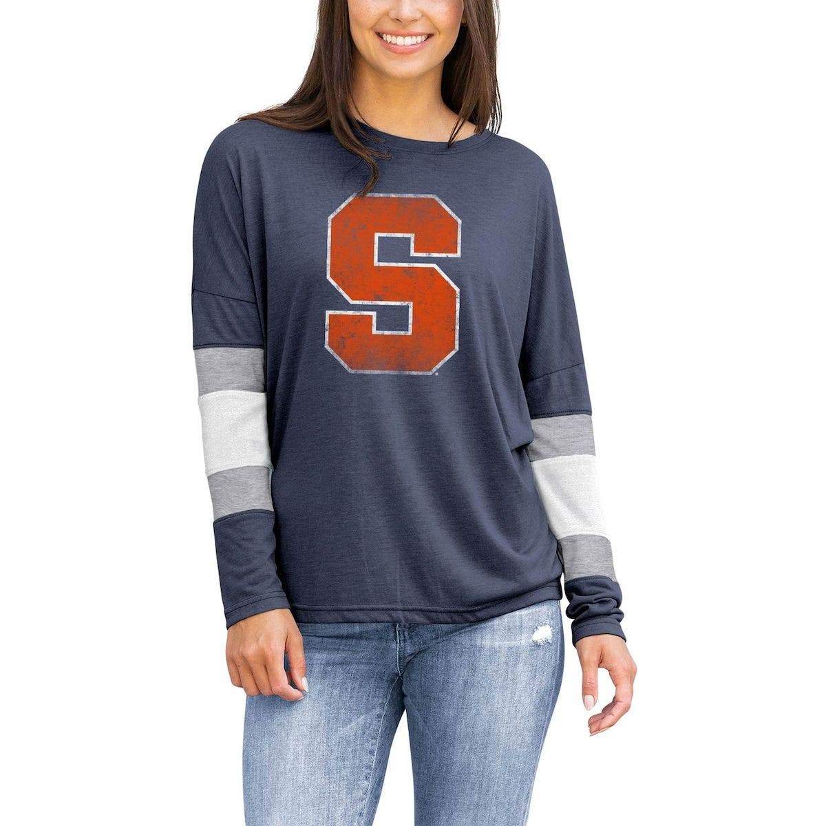 Navy Syracuse Orange Swell Stripe 