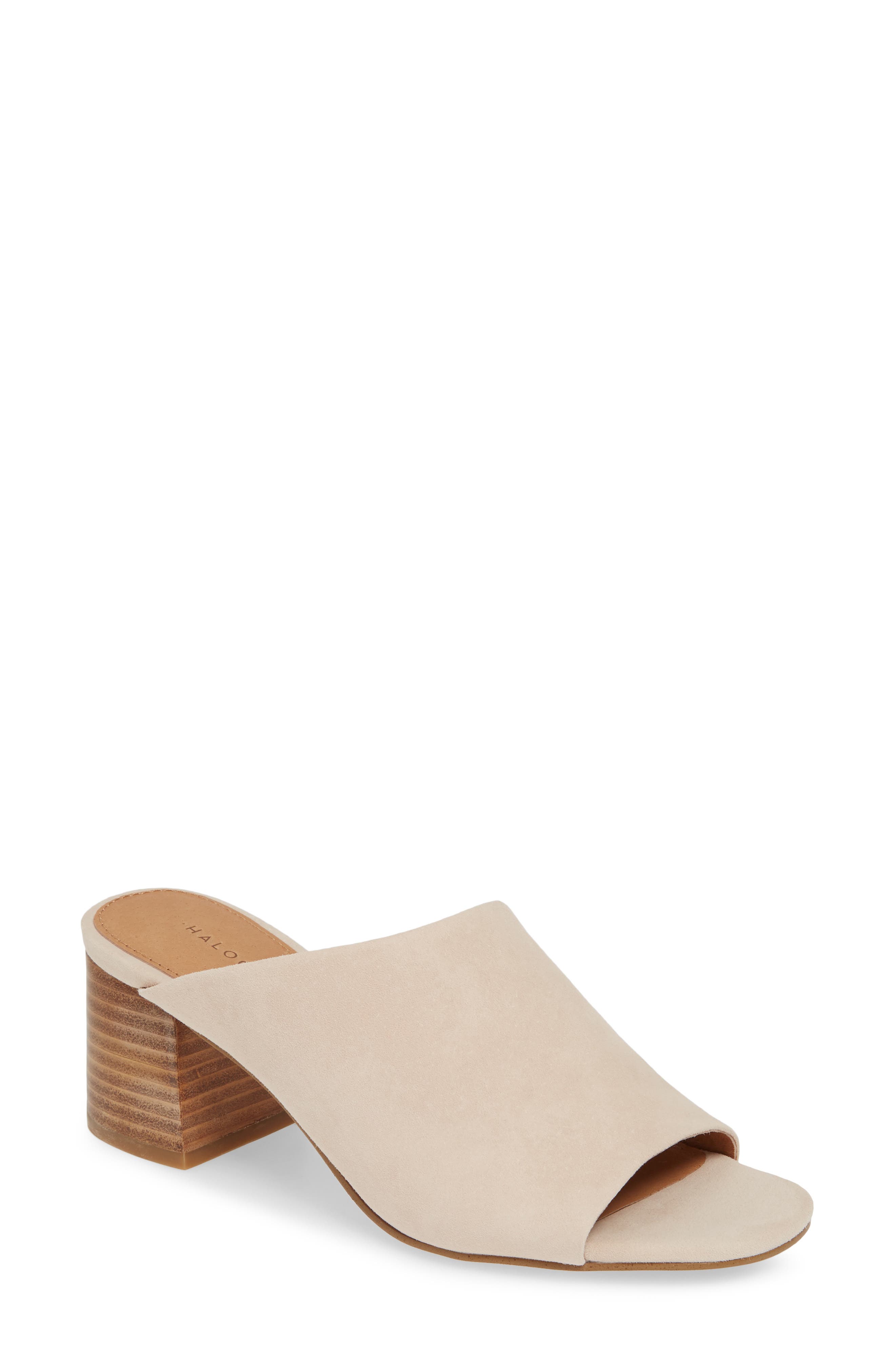 halogen faye asymmetrical slide sandal