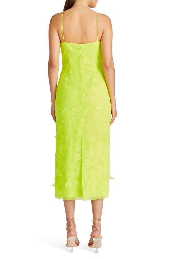 ml Monique Lhuillier Kayla Tulle Midi Dress In Citron