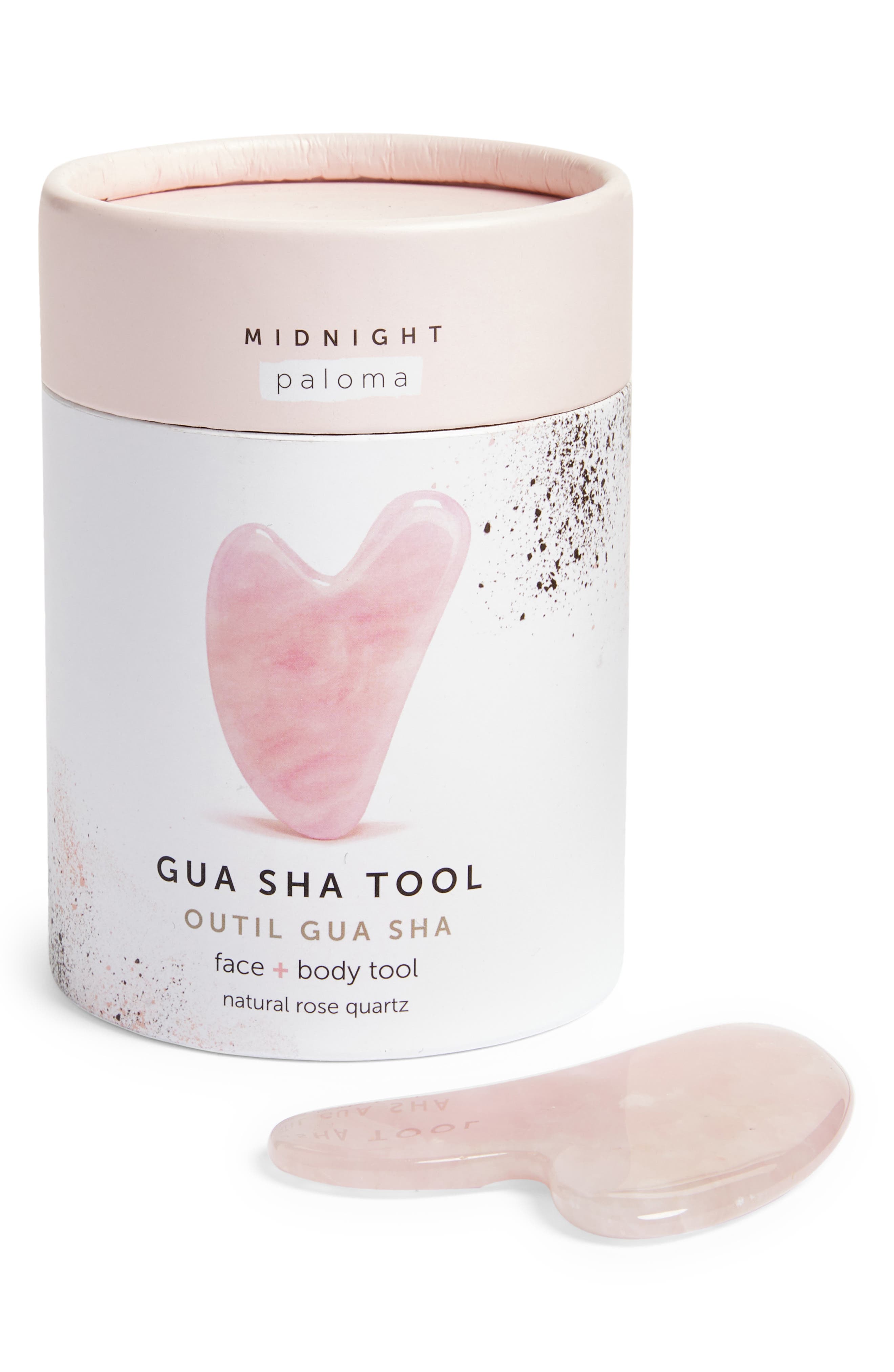 MIDNIGHT PALOMA Rose Quartz Gua Sha Face & Body Tool in None