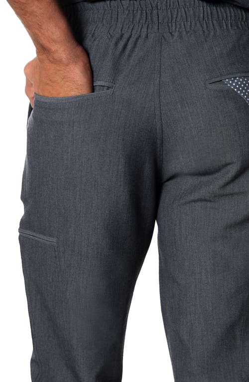 Members Only Hampton Open Bottom Scrub Pants In Graphite