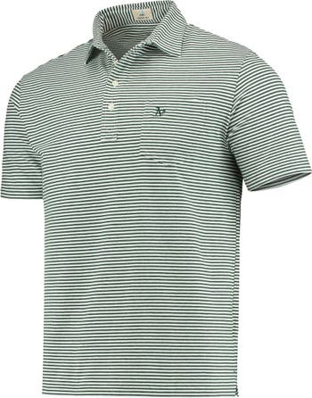 Men's Oakland Athletics johnnie-O Gray Striped PREP-Performance Polo