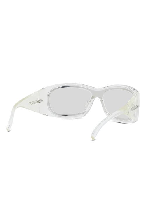 Shop Givenchy Oval Sunglasses In Crystal/smoke Mirror