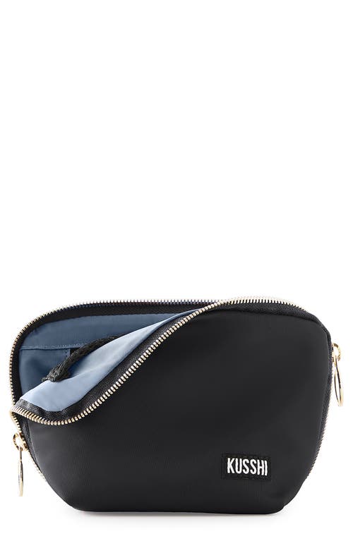 KUSSHI Everyday Cosmetics Bag in Black/Cool Grey Nylon at Nordstrom