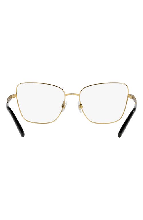 Shop Dolce & Gabbana Dolce&gabbana 57mm Butterfly Optical Glasses In Gold/black