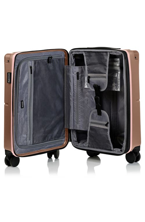 Shop Champs Earth 3-piece Wheeled Luggage Set In Champagne