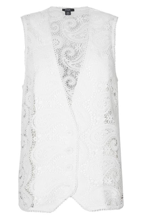 Shop Nasty Gal Lace Oversize Vest In Ivory