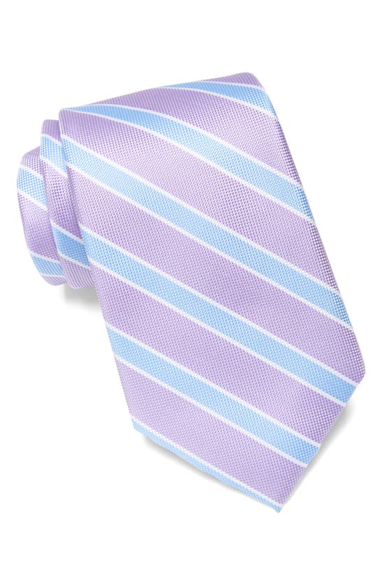 Tommy Hilfiger Oxford Stripe Tie In Lilac