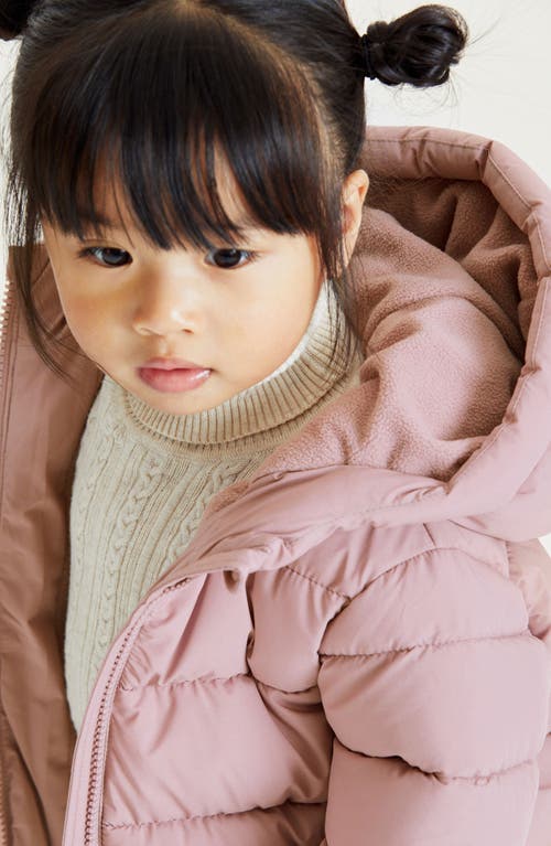 Shop Next Kids' Hooded Puffer Jacket In Pink