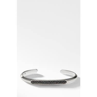 David Yurman Streamline Cuff Bracelet With Black Diamonds