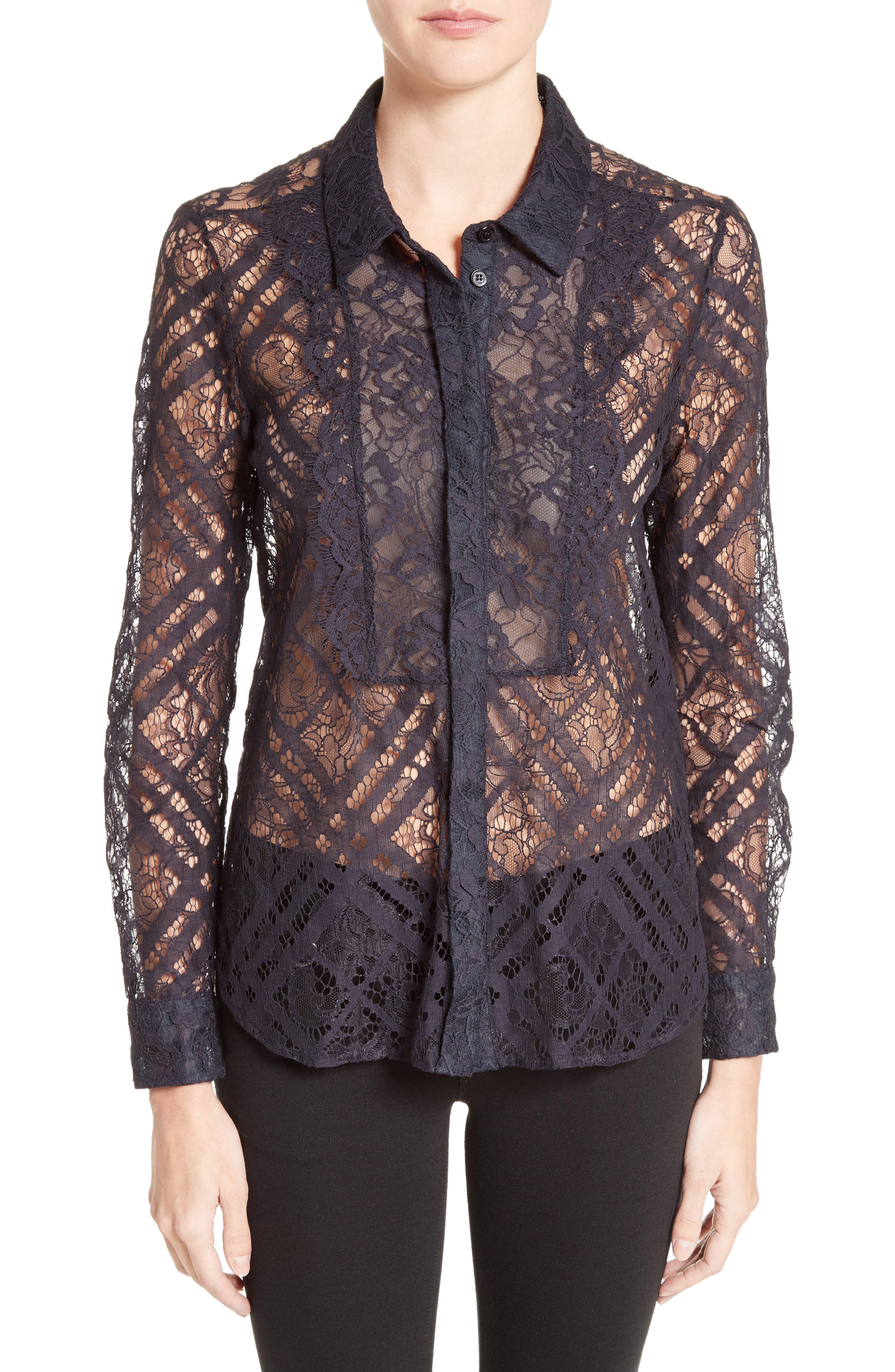 burberry lace shirt