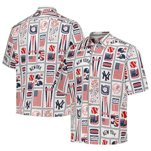 Men's Reyn Spooner Navy New York Yankees Aloha Button-Down Shirt