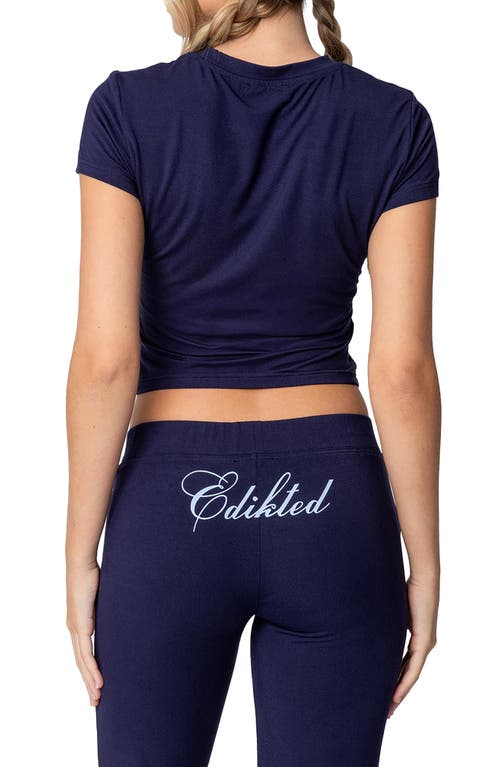 Shop Edikted So  Baby Tee In Navy