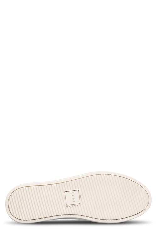 Clae Bradley California Sneaker In White/olive Leather
