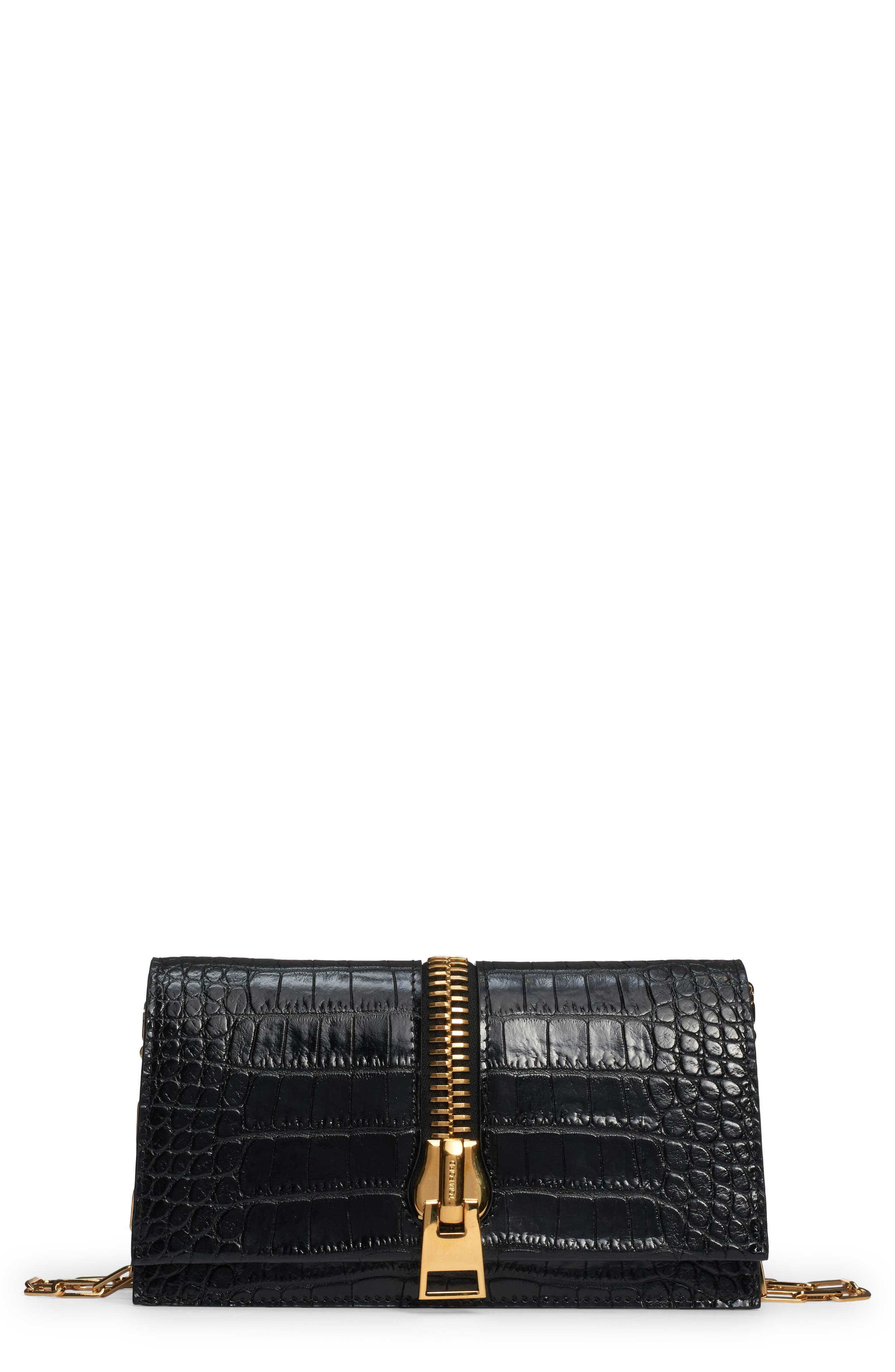 Jennifer Mini croc-effect leather shoulder bag