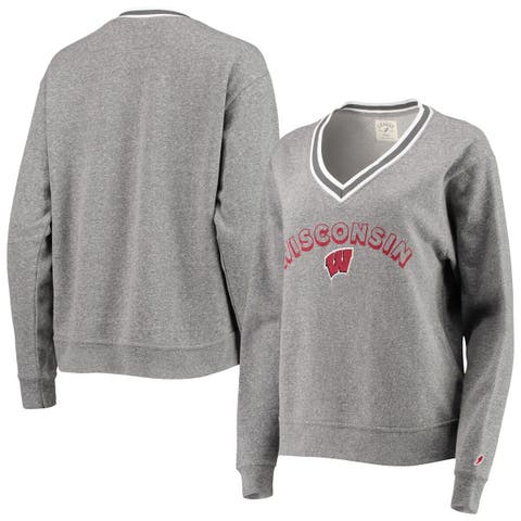 Women's Dallas Cowboys Fanatics Branded Heathered Gray Victory Script V-Neck  Pullover Hoodie