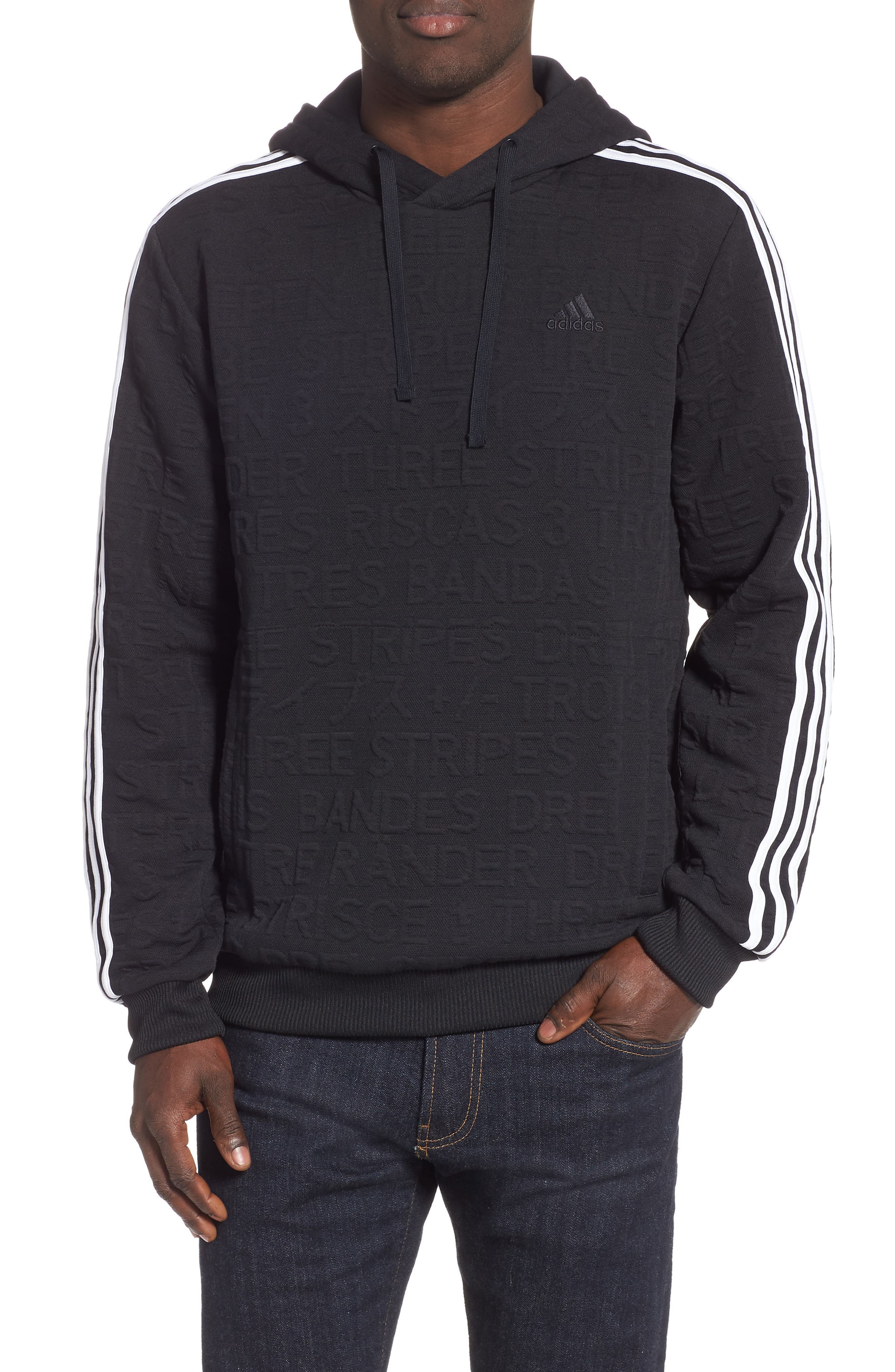 the brand with the 3 stripes hoodie