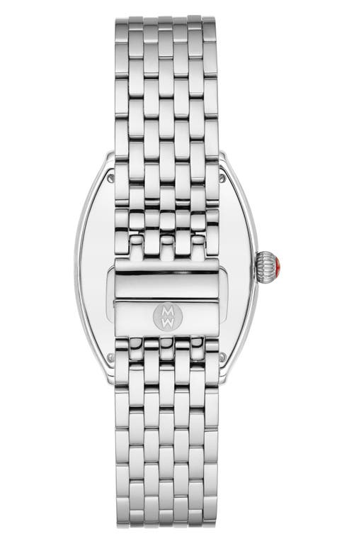 Michele Releve Mid Diamond Bracelet Watch, 40mm In Silver