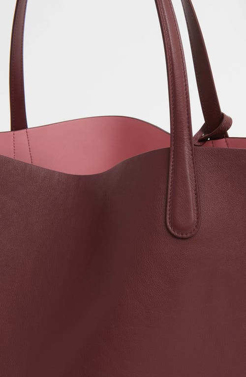 Shop Mansur Gavriel Everyday Soft Leather Tote In Pomegranate