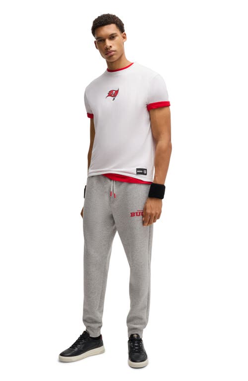 Shop Hugo Boss Boss X Nfl Stretch Cotton Graphic T-shirt In Tampa Bay Bucs - White