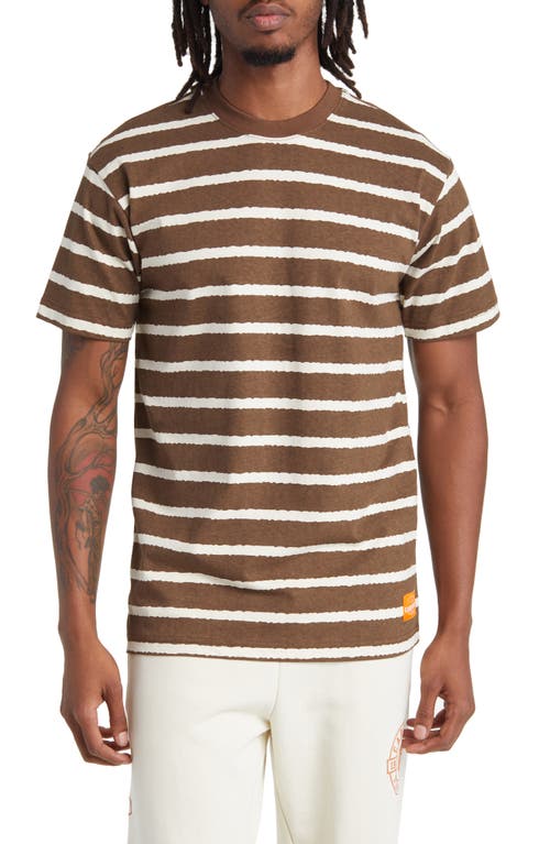 Crops Stripe T-Shirt in Brown