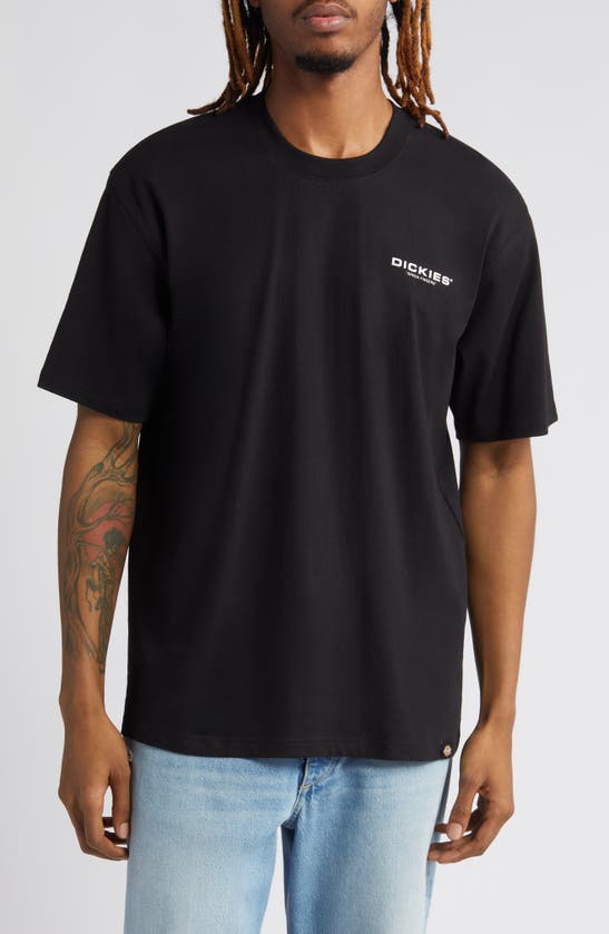 Shop Dickies Wakefield Cotton Graphic T-shirt In Knit Black