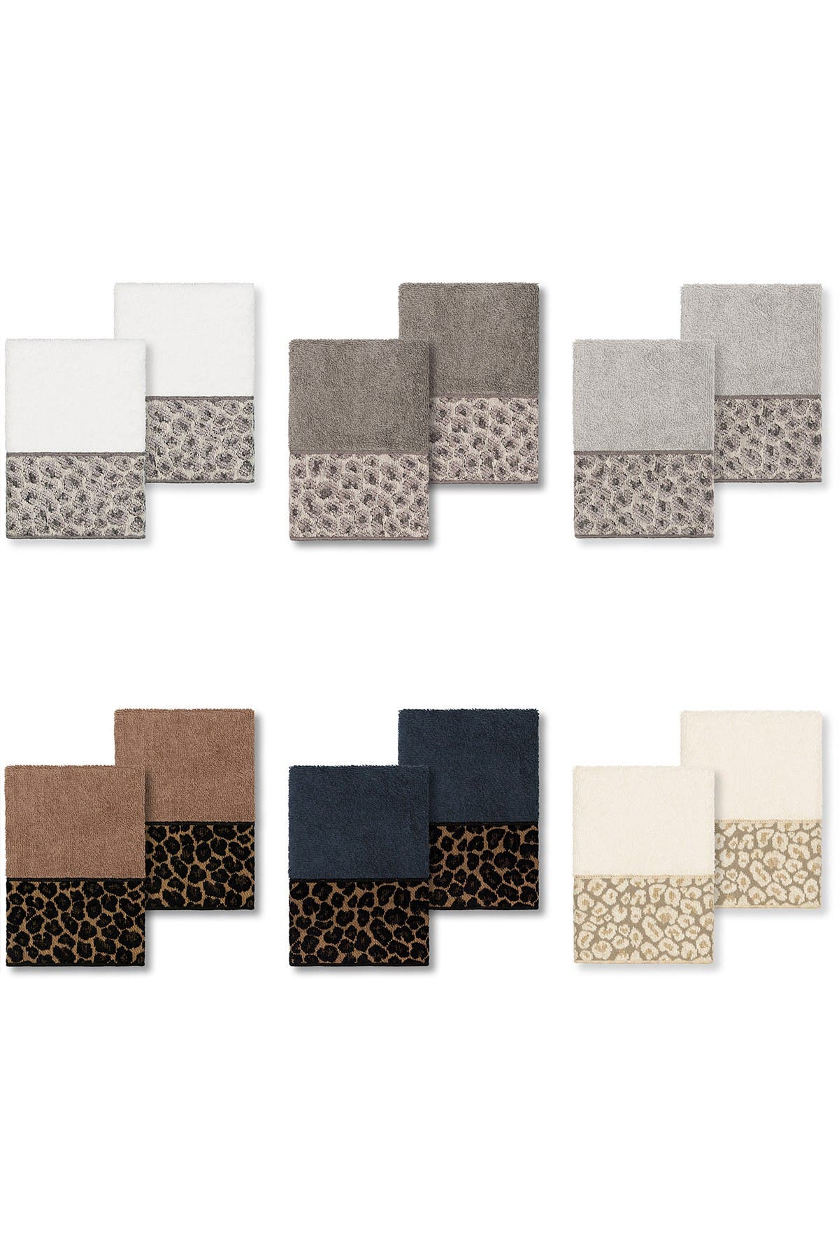 Linum Home Spots Embellished Washcloth
