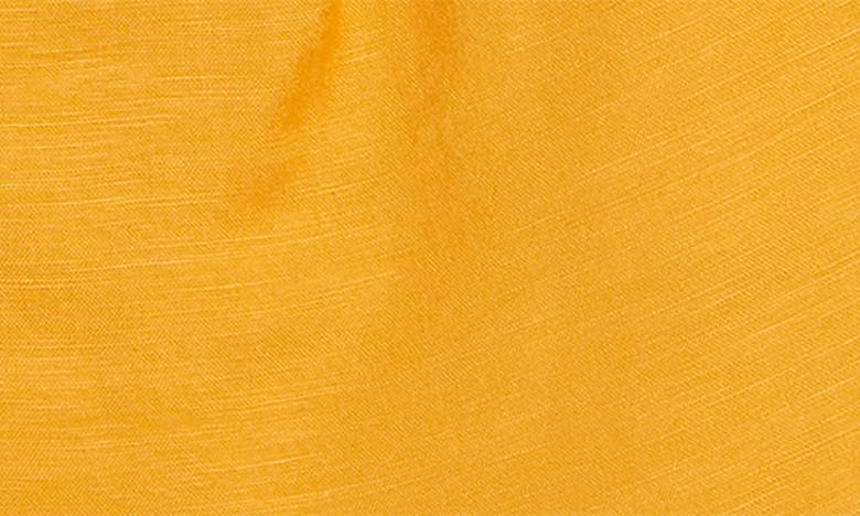 Shop Lulus Cheers To Sunshine Linen Blend Shorts In Tangerine