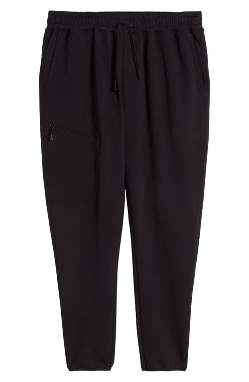 Shop Zella Powertek Stretch Cotton Blend Joggers In Black