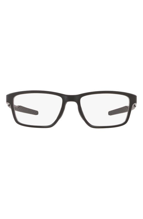 Oakley Metalink 55mm Rectangle Optical Glasses in Black at Nordstrom