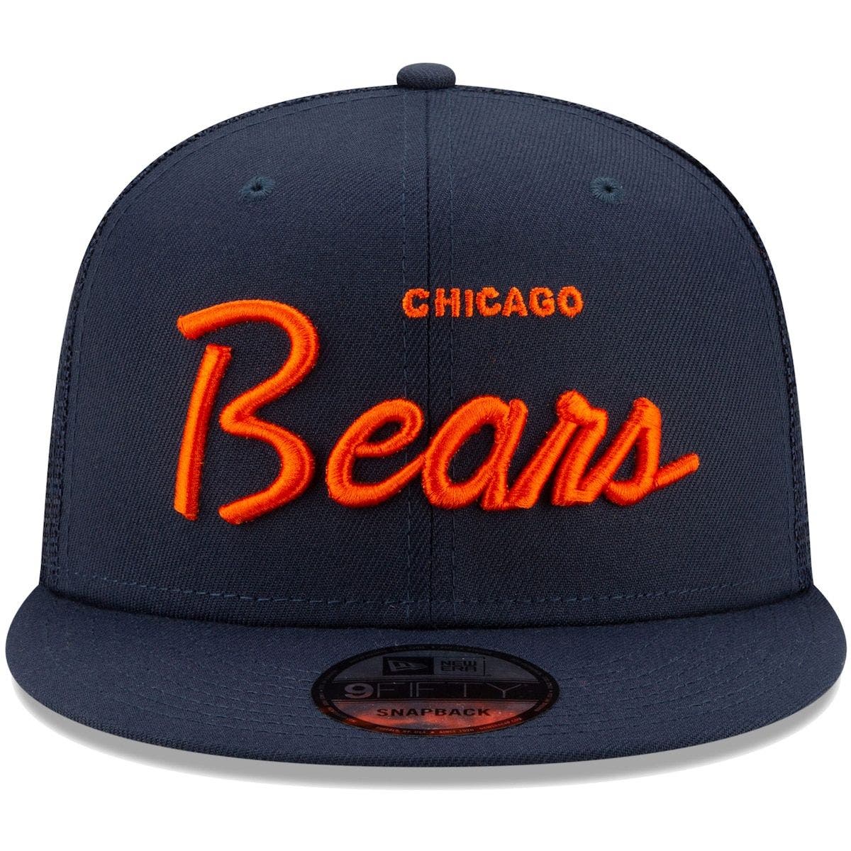 New Era Men S New Era Navy Chicago Bears Script Trucker 9fifty Snapback Hat Nordstrom