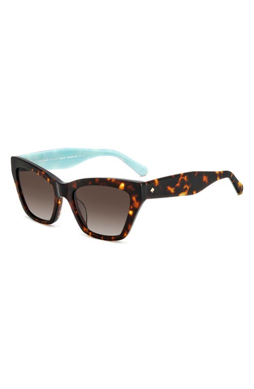 Shop Kate Spade New York Fay 54mm Gradient Cat Eye Sunglasses In Havana/brown Gradient