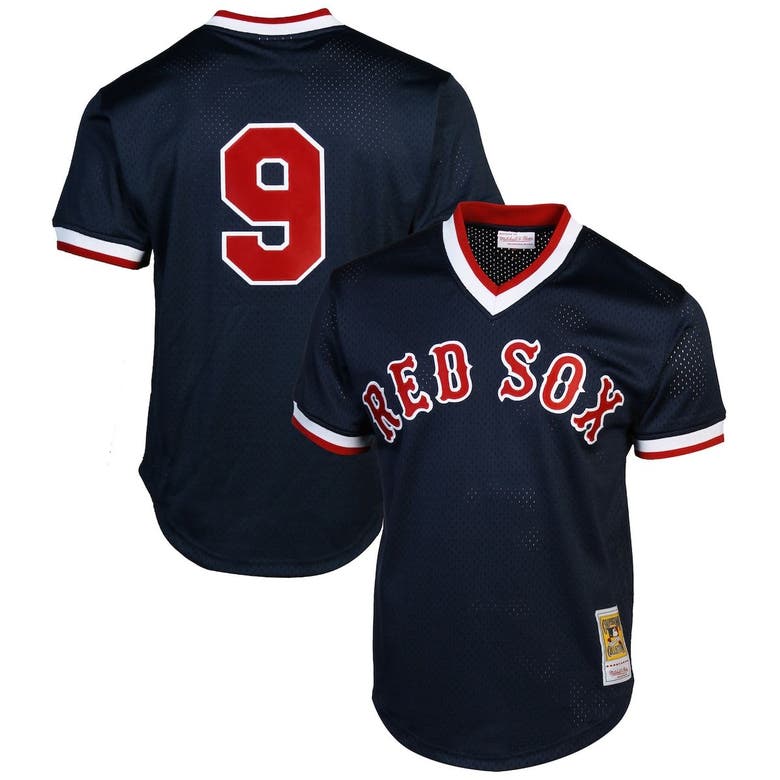 Ted Williams Boston Red Sox Mitchell & Ness Cooperstown Collection Big Tall Mesh Batting Practice Jersey - Navy