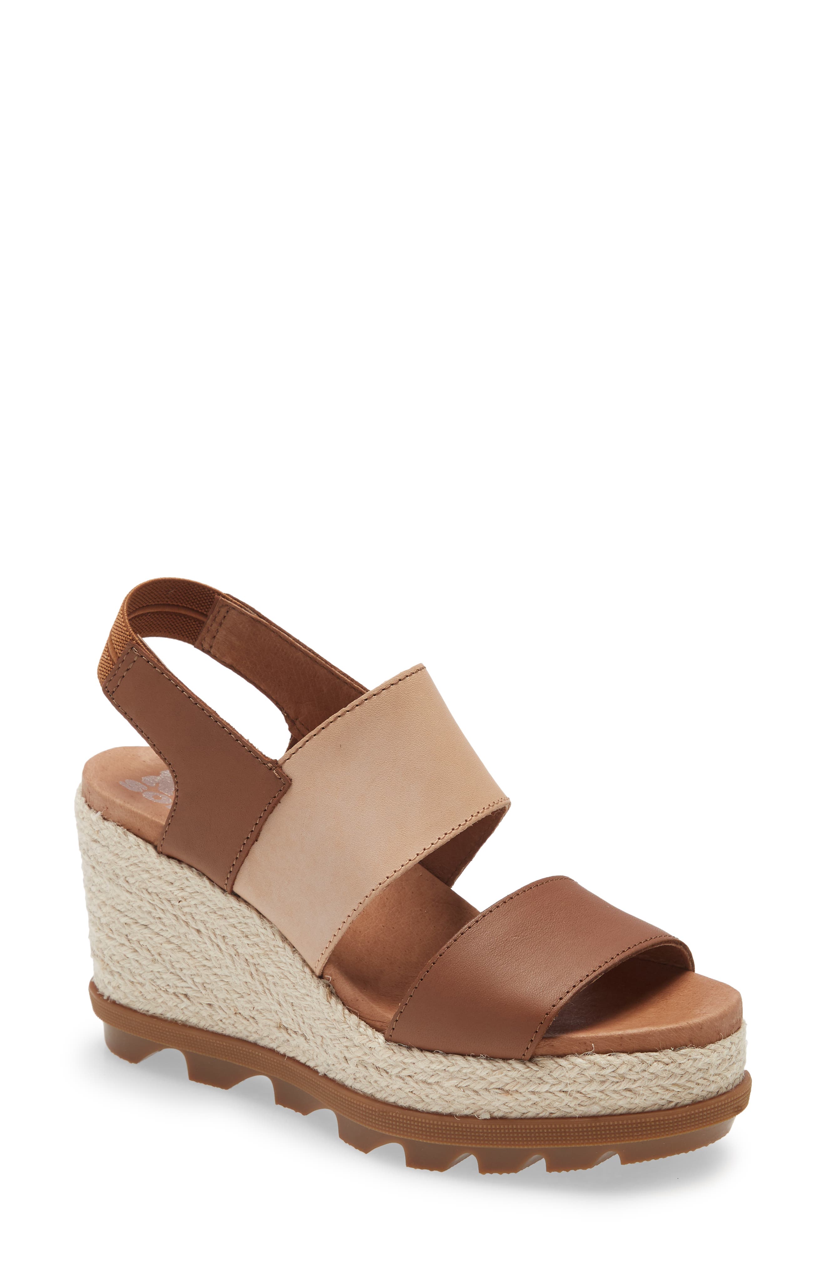 Size7/ SOREL Joanie II Slingback Platform Wedge in Velvet Tan at Nordstrom, Size 7