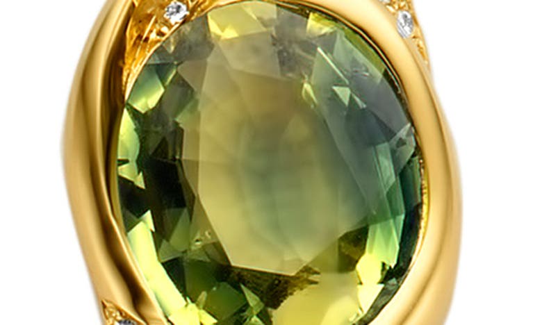 Shop Dries Criel Flux Tsavorite & Diamond Pendant Necklace In Green