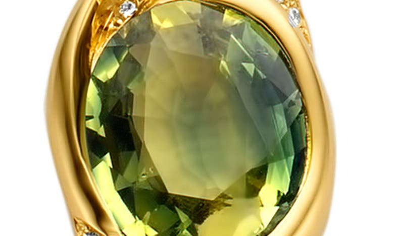 Dries Criel Flux Tsavorite & Diamond Pendant Necklace In Green