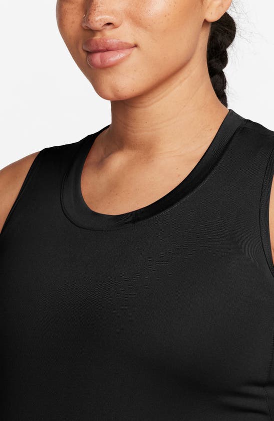 Shop Nike Dri-fit Sleeveless Knit Maternity Dress In Black