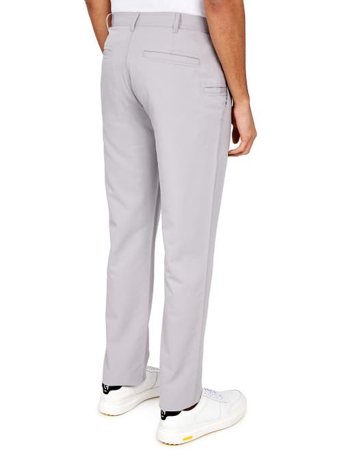 Shop Construct Con.struct Solid Flat Front Performance Pants In Stone