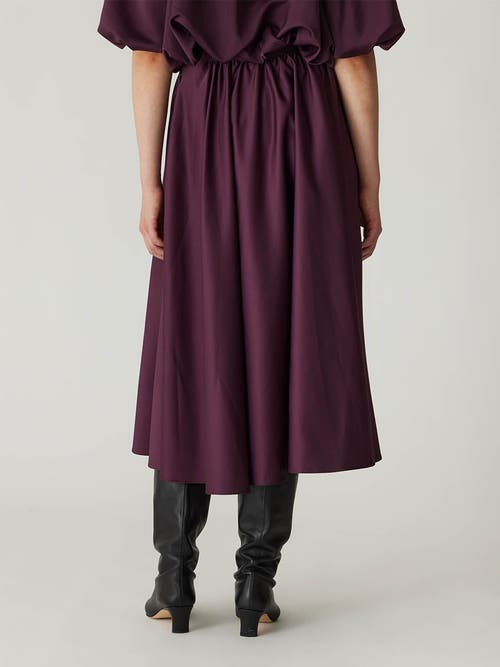 Shop Rebecca Taylor Techy Sateen Skirt In Plum