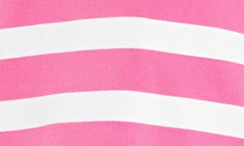 Shop English Factory Stripe Turtleneck Sweater In Pink/white