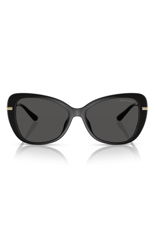 Michael Kors 56mm Butterfly Sunglasses In Black