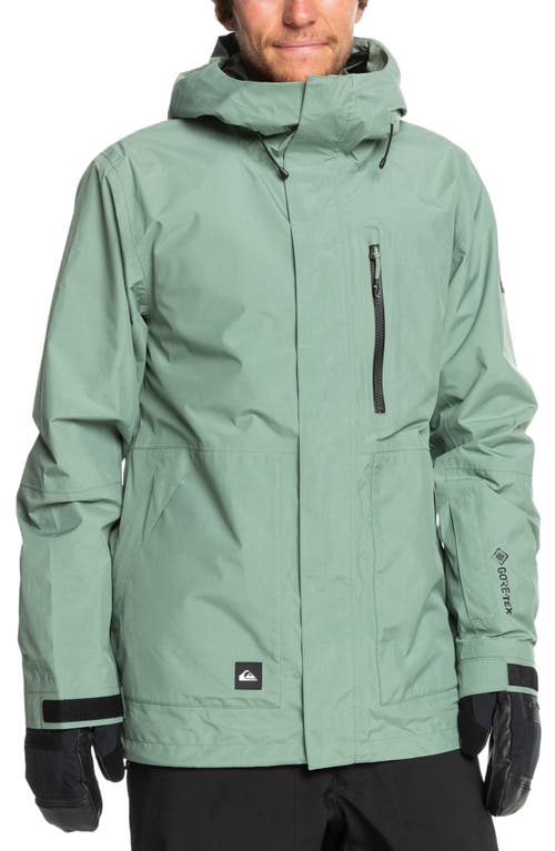 Shop Quiksilver Mission Gore-tex® Waterproof Warmflight® Insulated Jacket In Sea Spray