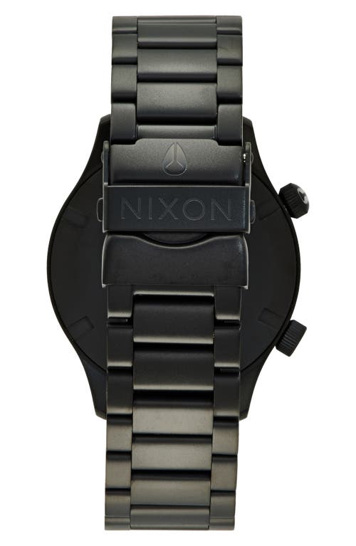 Shop Nixon Be There Bracelet Watch, 40mm In Super Black/black Sunray