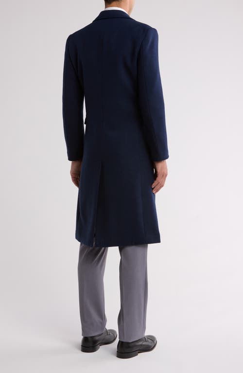Braveman Double Breasted Coat In Navy