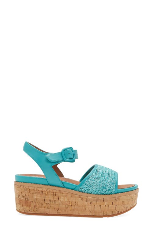 Fitflop Eloise Platform Sandal In Tahiti Blue/ivory