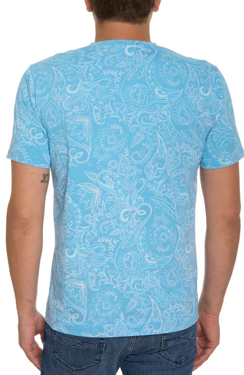 Shop Robert Graham Swanson Cotton Graphic T-shirt In Light Blue