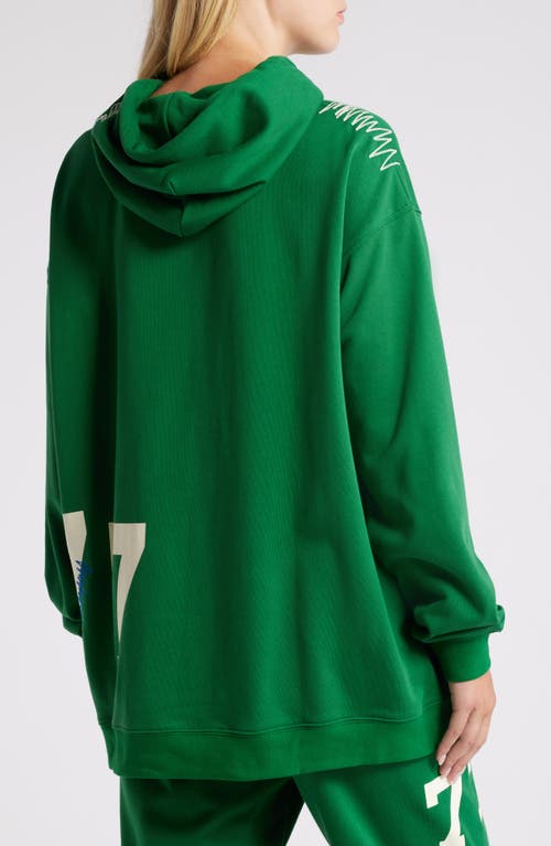 Shop The Mayfair Group My Good Luck Cotton Blend Hoodie In Green