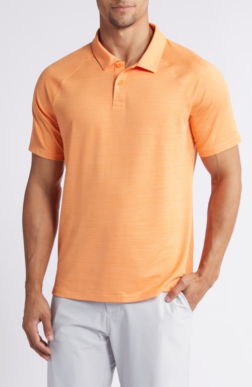 Shop Zella Chip Performance Golf Polo In Orange Pastel