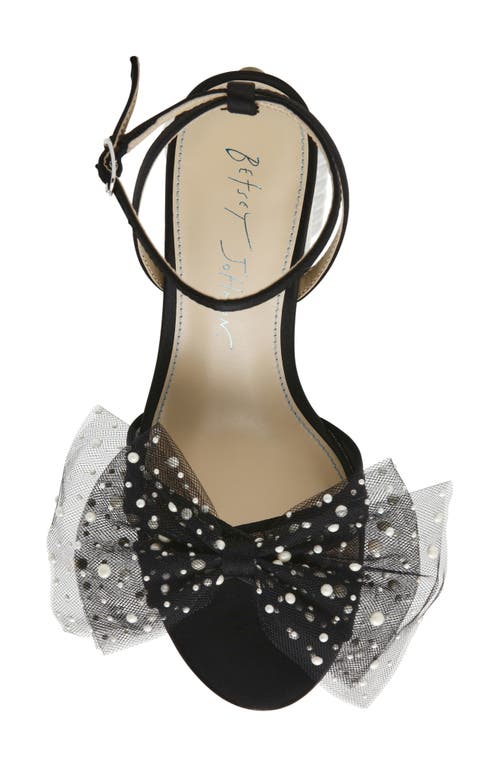 Shop Betsey Johnson Lulu Ankle Strap Platform Sandal In Black