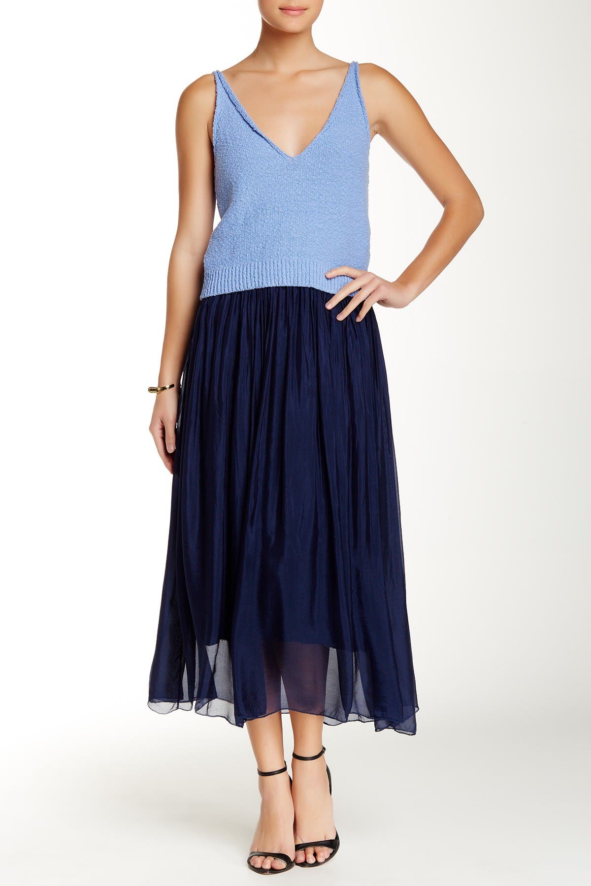 Lola Made In Italy Convertible Silk Maxi Skirt Dress Nordstrom Rack